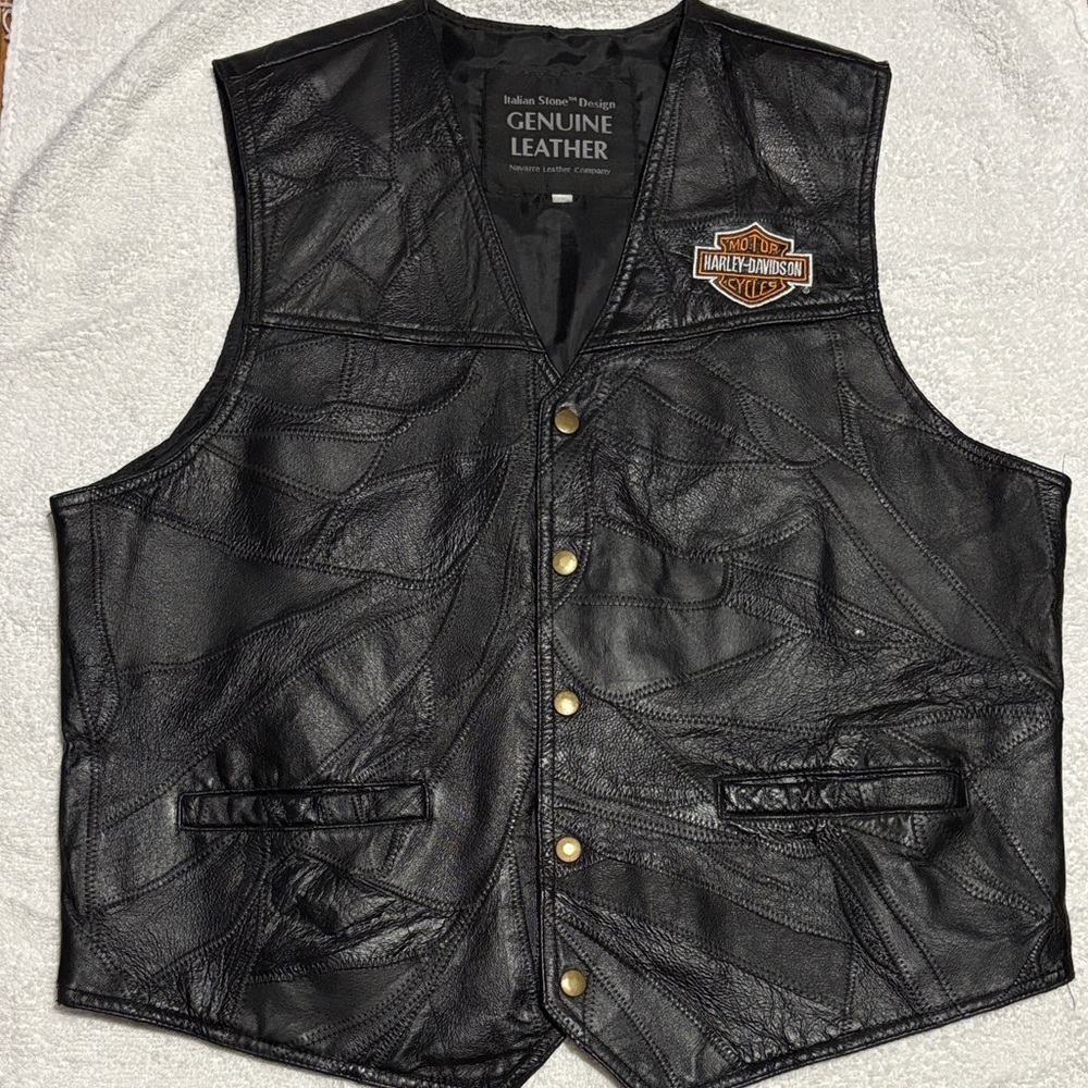 Harley-Davidson Black Genuine Leather Vest